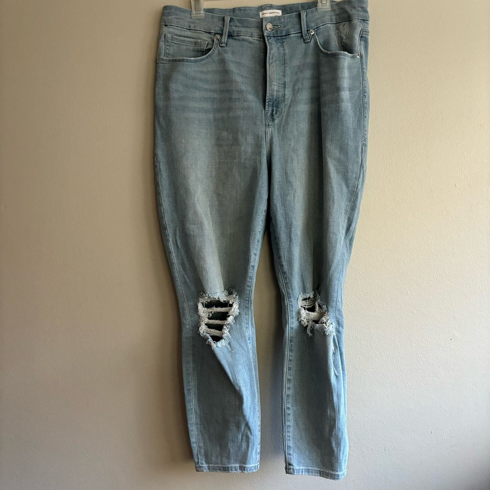 Light Blue Good American High Rise Jeans